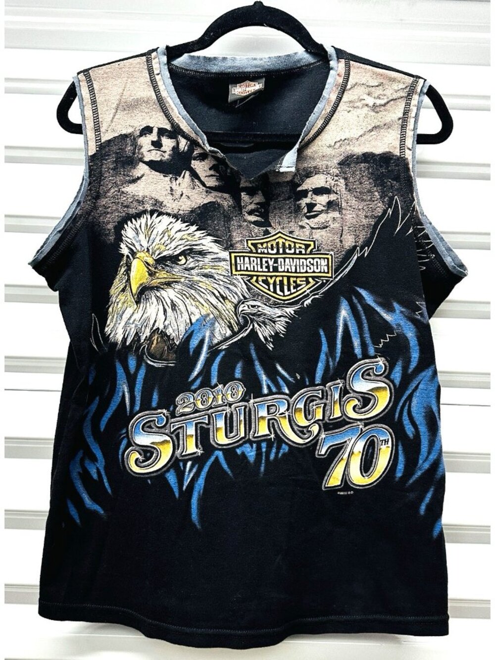 Harley Davidson Tank Top Sturgis Black Hills Rally 2010 70 Years Women 2X